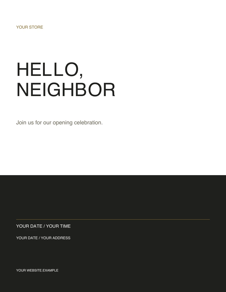 Grand opening sample template