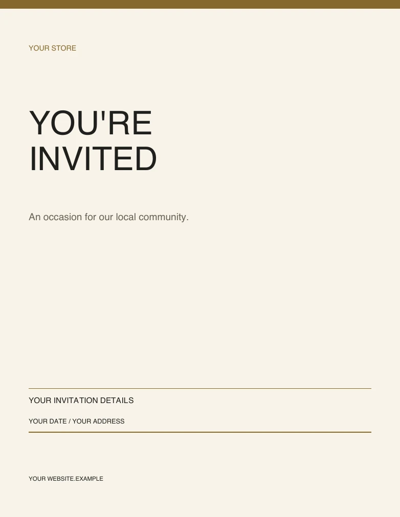 Customer invitation sample design