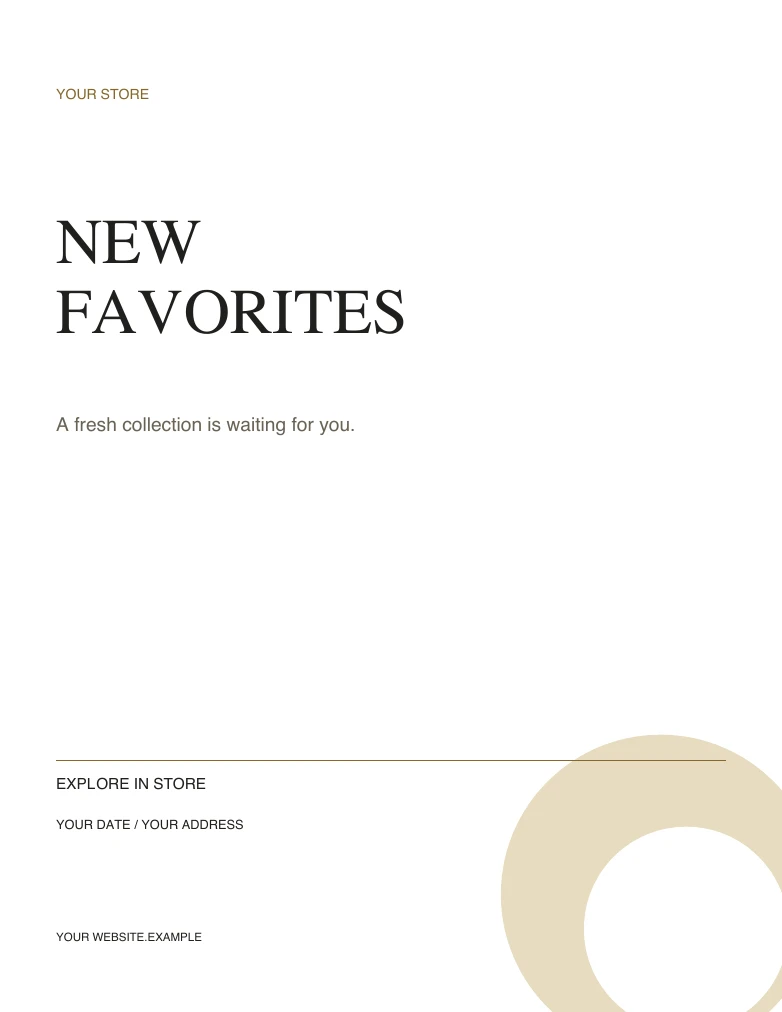 New arrivals sample template