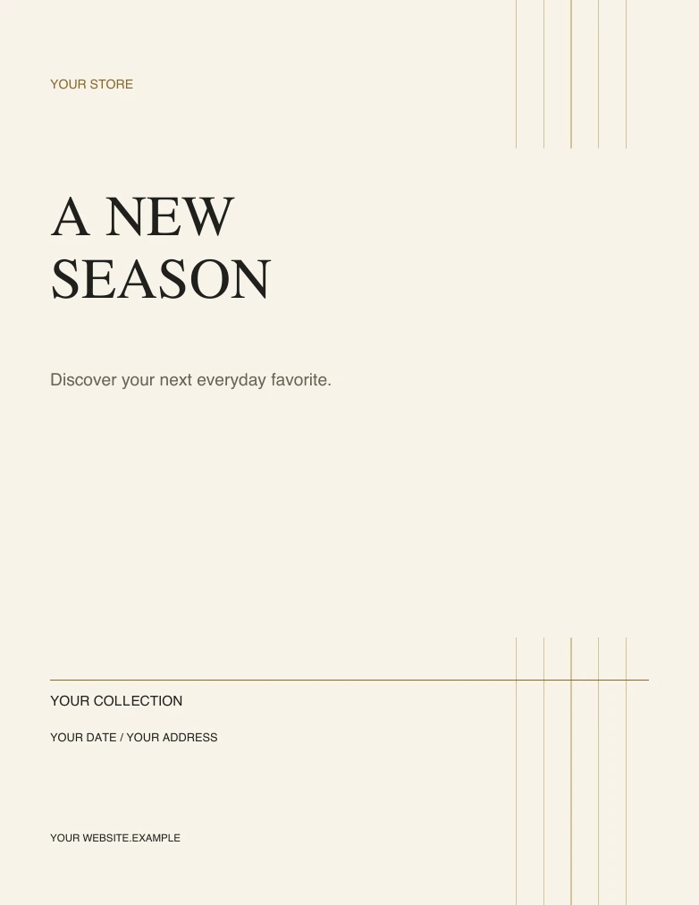 Seasonal collection sample template