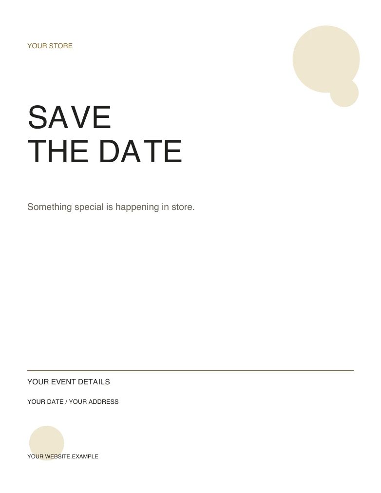 Store event sample design