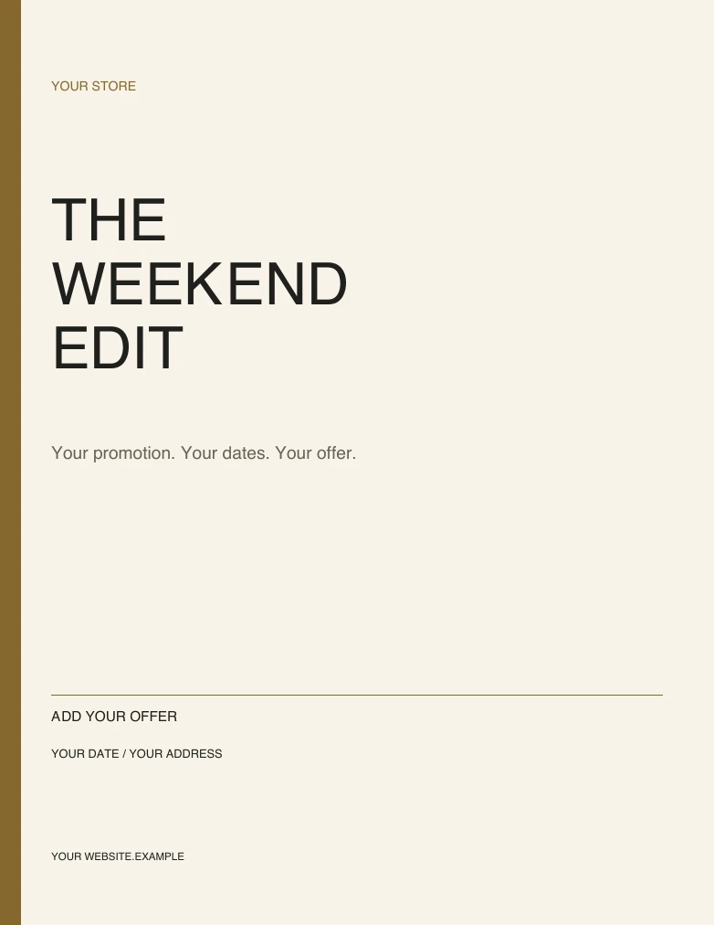 Weekend sale sample design
