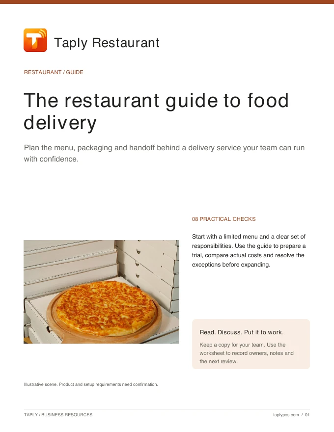 Cover of The restaurant guide to food delivery