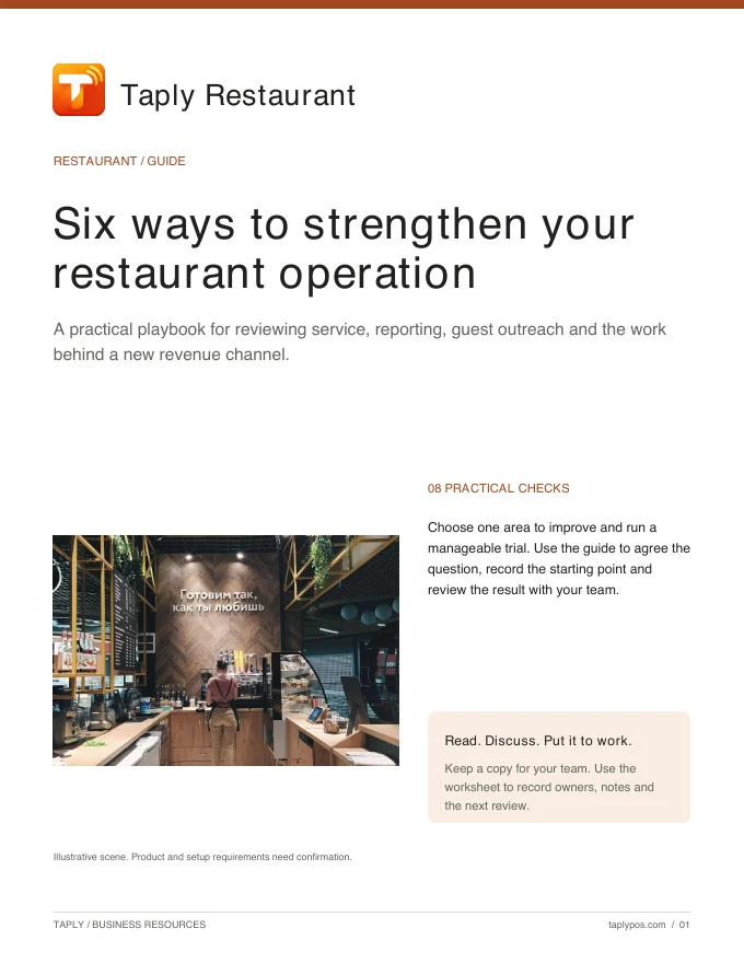 Cover of Six ways to strengthen your restaurant operation