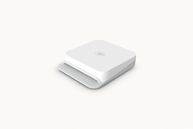 Illustrative a compact payment reader
