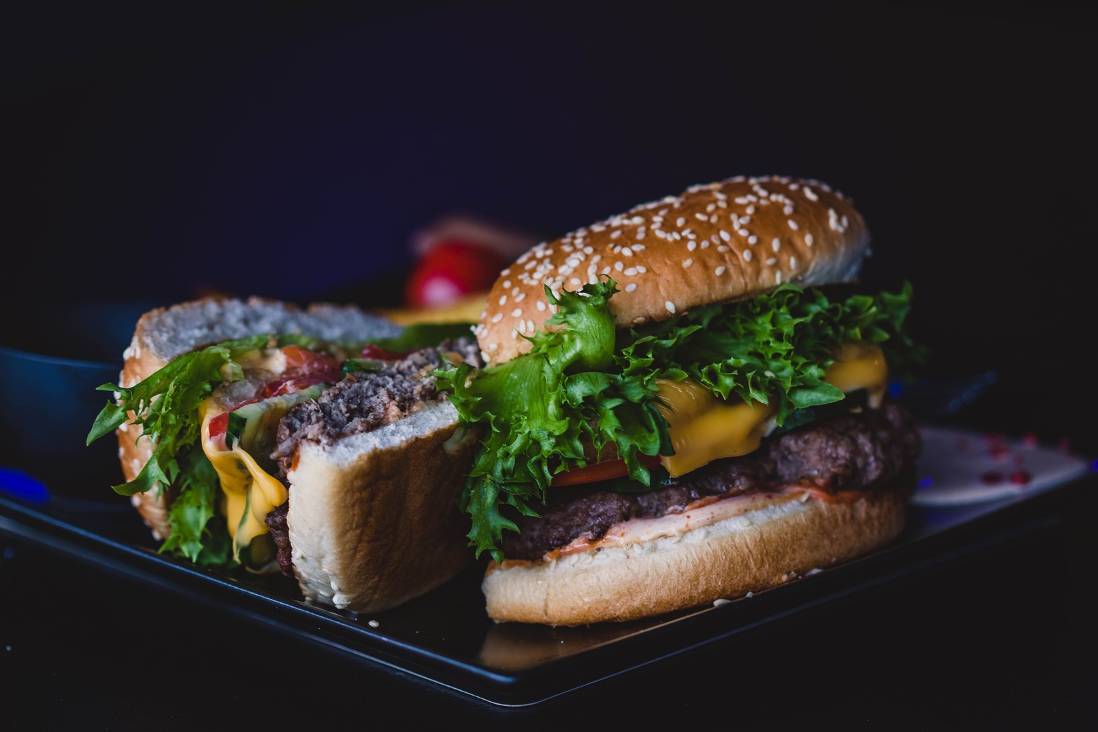 Sample cheeseburger photograph for a menu item